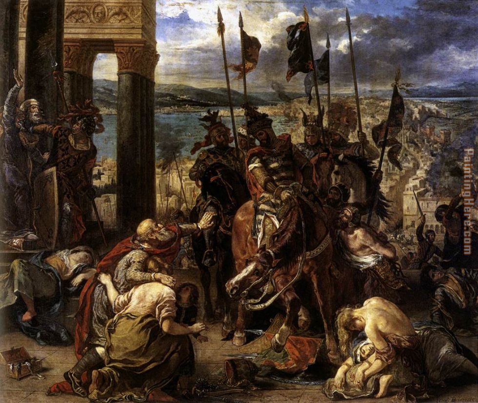 The Entry of the Crusaders into Constantinople painting - Eugene Delacroix The Entry of the Crusaders into Constantinople art painting